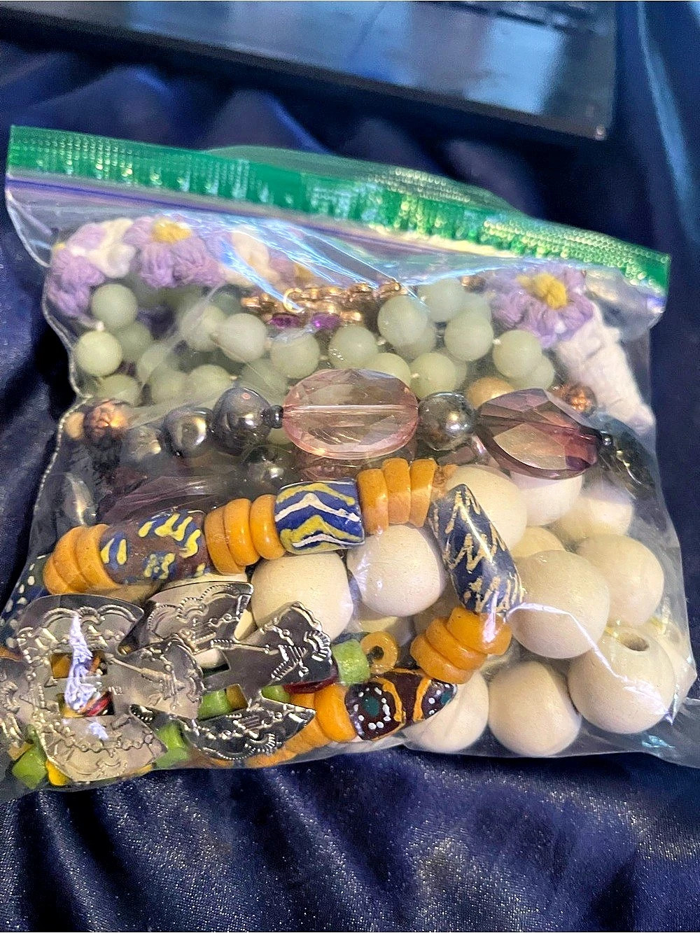 Assorted Beaded Jewelry Lot Multicolor